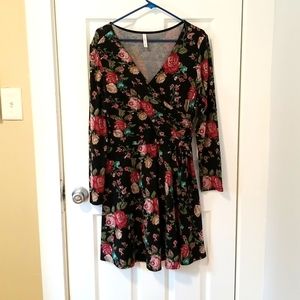 Floral wrap dress